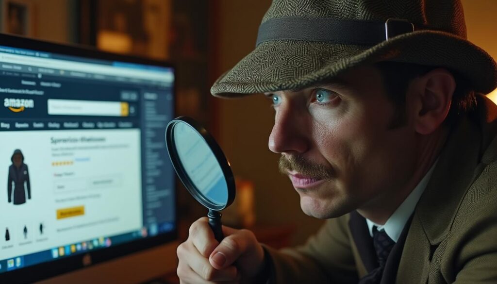 sherlock holmes investigating an amazon listing