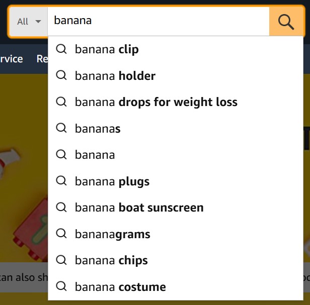 amazon search suggest for keyword ideas